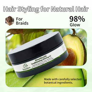 Cire coiffante bio aux herbes 4oz OEM ODM pour tresses, gel capillaire pour cheveux bouclés/secs, tenue forte, anti-frisottis, tous types de cheveux, fourniture directe usine - Product Image 3