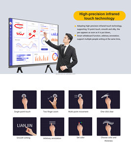 Cảm Ứng Hồng Ngoại Khung Tất Cả Trong Một Máy Tính 163Inch Kỹ Thuật Số Hiển Thị Tương Tác 4K Thông Minh Bảng Tương Tác - Product Image 3