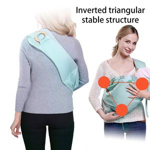 Porte-bébé d'été SeaMind en coton et fibre de bambou avec logo en relief, maille respirante, réglable, confortable pour bébé, couverture d'allaitement - Product Image 6
