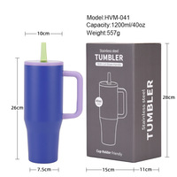 NOUVEAU Gobelet de voyage 40oz en acier inoxydable étanche Tumblers Tumblers Bouteille d'eau isolée avec couvercle rabattable sans BPA
