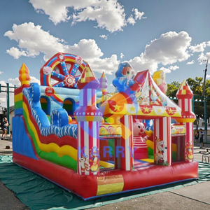<span class=keywords><strong>Precio</strong></span> al por mayor: Castillo hinchable con tobogán de doble carril, tobogán acuático inflable, combo de juegos inflables para parques de atracciones y circo - Product Image 6