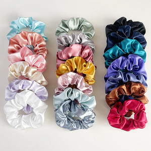 ยางรัดผมคริสตัลซาตินแบบยืดหยุ่นสูง สไตล์ยุโรปอเมริกัน สำหรับมัดผมทรงบัน งานแต่งงาน หรือมัดผมหางม้า สำหรับผู้หญิง - Product Image 1