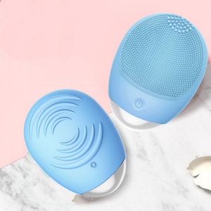 Mini Handheld Ultrasonic Multi-Functional Led Cleansing Brush Silicone Soft Brush Massage Facial Cleansing Brush - Product Image 6