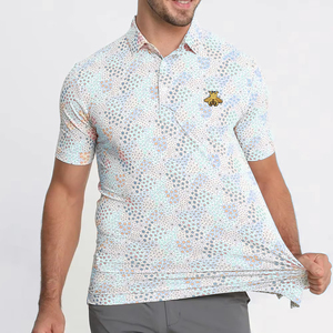 Polos de golf de LICRA de poliéster de alta calidad personalizados OEM rendimiento de secado rápido e impresión digital con Polo de golf bordado - Product Image 1