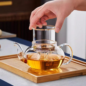 A mano di alta <span class=keywords><strong>vetro</strong></span> <span class=keywords><strong>borosilicato</strong></span> tea pot con coperchio <span class=keywords><strong>in</strong></span> <span class=keywords><strong>vetro</strong></span> - Product Image 2