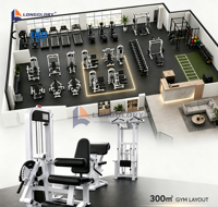 Appareils de musculation à charge libre (plaque de poids) de 300 mètres carrés pour l'entraînement des bras, des jambes, des épaules, du dos et des biceps