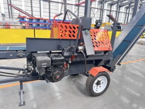 Fendeuse de bois mobile à moteur essence 15 CV avec scie à chaîne, diamètre de coupe max. 400 mm, machine à couper et fendre le bois de chauffage - Product Image 3