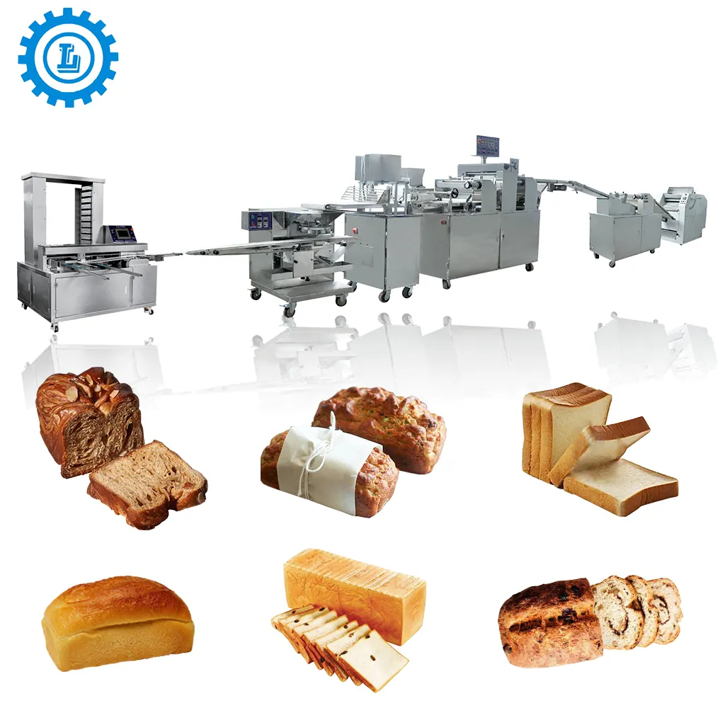 Línea de panadería comercial, máquina Industrial para hacer pan, equipo de repostería