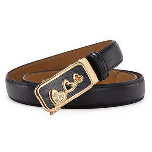 LQbelt New Fashion Women Automatic Buckles Belt Leather Belts for Woman Ratchet Belts Factory Wholesale - Product Image 3