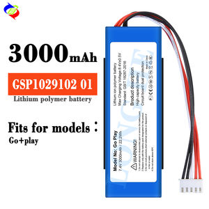 Reemplazo de batería <span class=keywords><strong>original</strong></span> <span class=keywords><strong>Precio</strong></span> al por mayor 7,4 V 3000mAh Baterías potentes GSP1029102 01 Bateria para altavoces Harman Go Play - Product Image 2