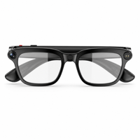 Lunettes connectées 4K 8MP OWS avec écouteurs sans fil, caméra anti-occlusion, chargement Type-C, charnière flexible, monture TR90 pour hommes, OEM