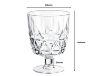 Verre à vin en plastique acrylique transparent, 285ml, 10oz, verres à vin, pour whisky, 12 pièces