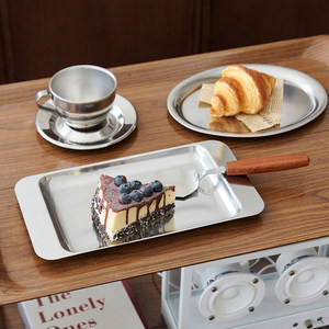 Plateau en acier inoxydable <span class=keywords><strong>Motta</strong></span> importé d'Italie, style européen vintage, relief argenté - Product Image 3
