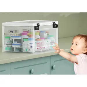 Medication Lock Box for Medical Safe Cabinet Files Documents Organizer Prize Box Kid Proof