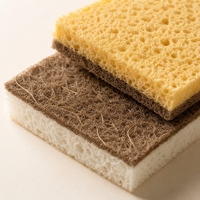 Éponge à vaisselle compostable en cellulose de coco, éponge de cuisine résistante, emballage de vente au détail personnalisé disponible