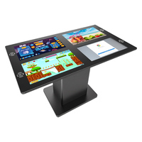 Meja Permainan Layar Sentuh Digital Pintar Restoran 21,5 Inci 4 Layar Android 11 12 13 dengan Pengisi Daya Nirkabel
