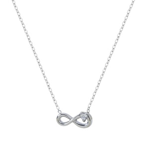 Collar de acero inoxidable femenino de 8 caracteres de alto grado, colgante de ciclo <span class=keywords><strong>infinitesimal</strong></span> de circón de viento frío Simple, regalo de moda elegante - Product Image 6