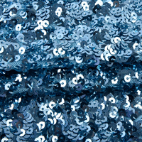 Tissu en polyester brodé de paillettes, maille scintillante, textile de luxe, vente en gros d'usine