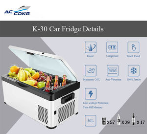 Réfrigérateur et congélateur de voiture à compresseur DC, mini-réfrigérateur électrique 12 volts pour le camping - Product Image 2