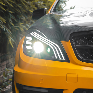 Para <span class=keywords><strong>Mercedes</strong></span>-Benz <span class=keywords><strong>Clase</strong></span> C W204 2011-2014 C180, Faros Delanteros LED de Repuesto Estilo Maybach de 12V, 50W, 4000 Lúmenes, 5000K - Product Image 5