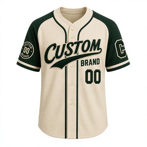Maillots de baseball de qualité supérieure, broderie en relief, design personnalisé, 100% polyester. - Product Image 1
