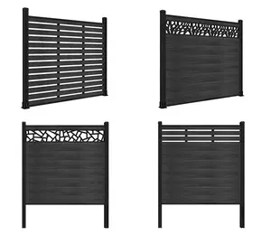 Paneles de valla privada para jardín, nuevo estilo, 10 años de garantía, bricolaje, seguridad al aire libre, madera, plástico compuesto, wpc - Product Image 1
