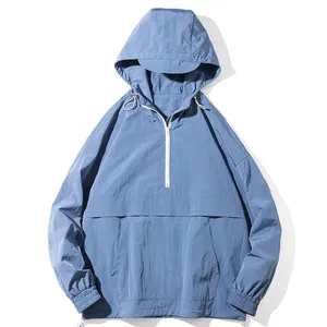 OEM Custom ized Hooded Pullover Wind dichte Outdoor Soft shell Wind jacke