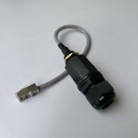 Konektor Kabel Ethernet Gland M16 yang Andal, Konektor LAN RJ45 Tahan Air dengan Kabel Pigtail L 25cm atau Sesuai Permintaan Anda