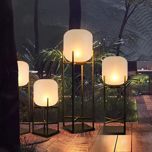 Lampes solaires LED d'extérieur, IP65, étanches, en acier inoxydable, avec télécommande, éclairage chaud 3000K, décoration de jardin - Product Image 4