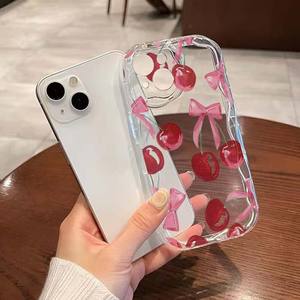Custodia per telefono cellulare in TPU con stampa a forma di gelato con stampa ciliegia <span class=keywords><strong>rossa</strong></span> con bordo in Silicone per <span class=keywords><strong>Iphone</strong></span> X Xr Xs Max <span class=keywords><strong>11</strong></span> 12 13 14 15 16 17 - Product Image 2