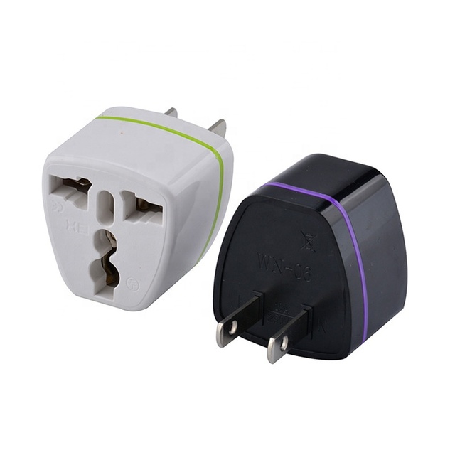 Cantell Copper Universal Travel Adapter 2-Pin US/UK/EU to US Plug Converter Electrical Plug 100-250V 10A