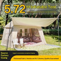 Tente de toit gonflable 5,7 m² Imperméable auvent de camping Quatre saisons Chaud Tissu Oxford Colonne d'air Entièrement automatique Rapide