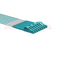 FTTH Network Data Center MPO Fanout Patchcord Conector LC Usado SM MM OM3 12C SC LC MPO/MTP Cable de ruptura de fibra óptica para Wi-Fi