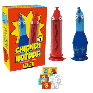 Juego de Mesa Chicken Vs Hotdog para Mayores de 14 Años, 2+ Jugadores, Divertido Juguete con Tarjetas e Instrucciones en Inglés/Español - Product Image 1