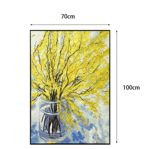 100% dipinto a mano <span class=keywords><strong>soggiorno</strong></span> decorazione per la casa regalo fiore astratto decorazione moderna colorata pittura a olio - Product Image 2
