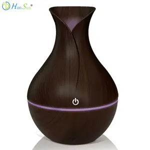 2023 High quality Wood grain aroma diffusers Factory Top Seller air Humidifier Ultrasonic led Air fresher air cleaner for car