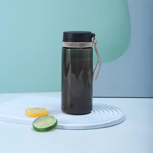 Botol air minum bening warna-warni premium 600ml botol air minum plastik dengan penutup lipat