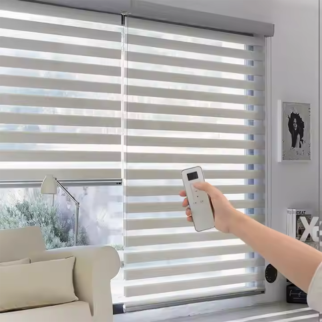 Custom Luxury Roller Blinds& Shades & Shutters Filtering Shading Motorized Smart Zebra Blinds