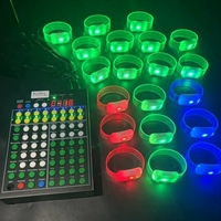 Bracelets lumineux LED magnétiques télécommandés 15 couleurs, portée 800m, écologiques, pour concerts, fêtes et événements annuels