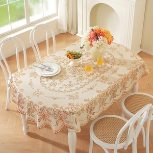 140x200cm Lace <strong>Oval</strong> Print Plastic <strong>Table</strong> Cover Roll Anti-slip <strong>Table</strong> Mat Vinyl Oil-Proof <strong>Table</strong> <strong>Cloths</strong> Fitted Wedding Events - Product Image 1