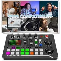 BM800 + F998 ses kartı mikrofon kiti ses mikseri ses karıştırma konsolu amplifikatör şarkı PC telefon kılıfı