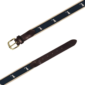 Cinturón de piel de vaca de lona para <span class=keywords><strong>regalo</strong></span> de negocios impreso personalizado con aguja de cobre para hebilla banda de pantalón trenzada y material de aleación - Product Image 1