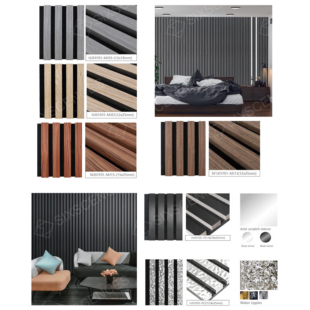 Acoustic Wall Sound Insulation panel modern Interior design wood veneer board Custom Decorative
