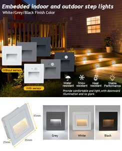 Luce <span class=keywords><strong>Segnapasso</strong></span> a <span class=keywords><strong>LED</strong></span> AC85-265V <span class=keywords><strong>da</strong></span> Esterno IP65 con Sensore per Scale - Product Image 3