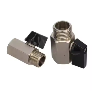 Leadtek 1/8 "1/4" 3/8 "1/2" כף זכר לסתום שסתומי כדורי מיני פליז - Product Image 4