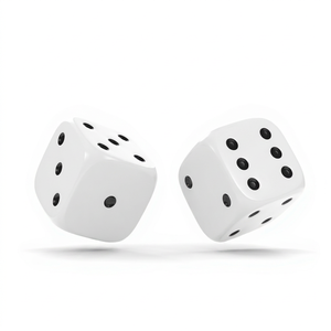 Dés de jeu en plastique blanc durable pour jeux de table - Product Image 1