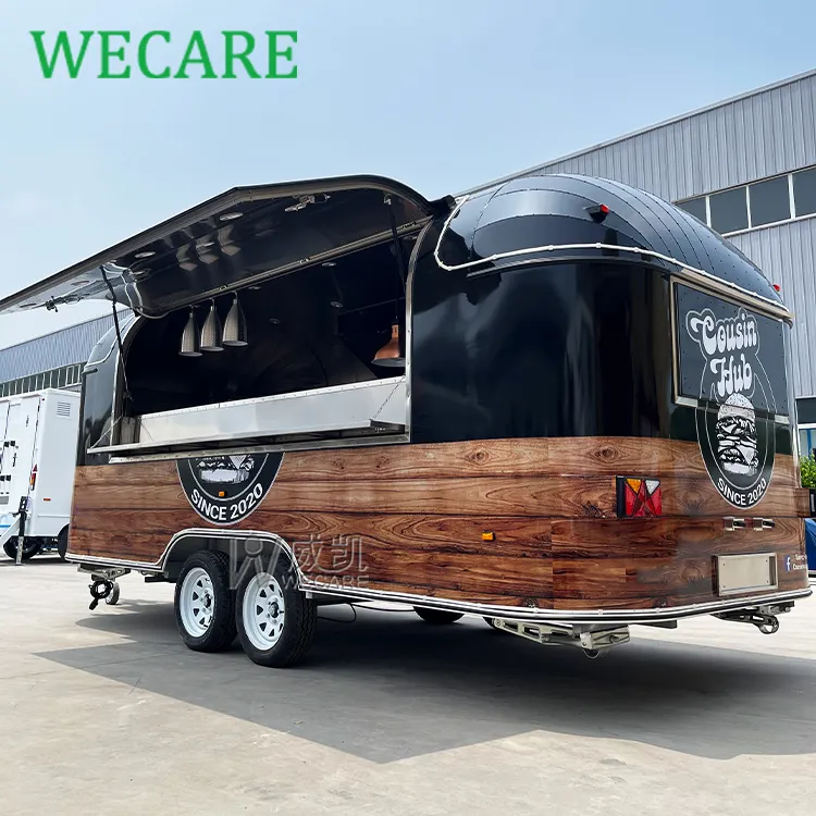 Airstream mobile bar foodtruck concession food catering bbq beer trailer pizza food truck with fully kitchen equipped restaurant