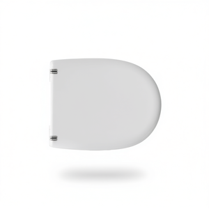 Siège de toilette D018 à double charnière, forme 7, blanc, 48 cm de long, 39 cm de large - Product Image 3