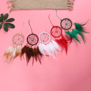 7,5 cm pequeño diseño hecho a mano artesanía decoración pluma Dream Catcher