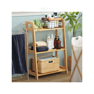 Étagère de rangement de salle de bain en bambou, support pour plantes - Product Image 6
